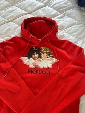 Fiorucci Red Angel Logo Hoodie - Women's Sweater